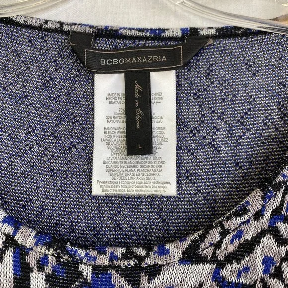 BCBGMAXAZRIA Silk Blend Abstract Printed Dress - Picture 2 of 5